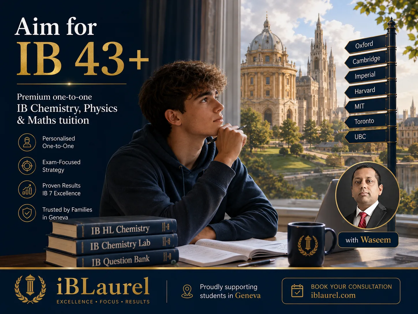 Student preparing for IB Chemistry SL HL exams with online IB Chemistry tutoring from iBLaurel