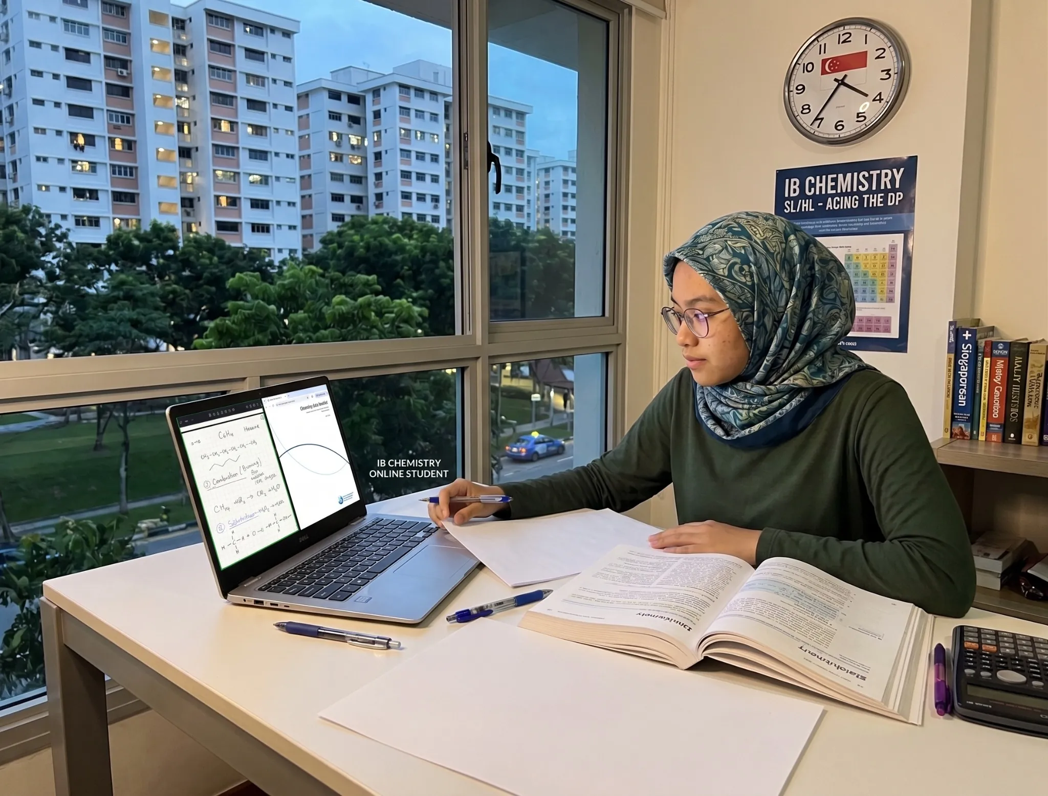 Singapore student taking one-to-one IB Chemistry online tuition with iBLaurel
