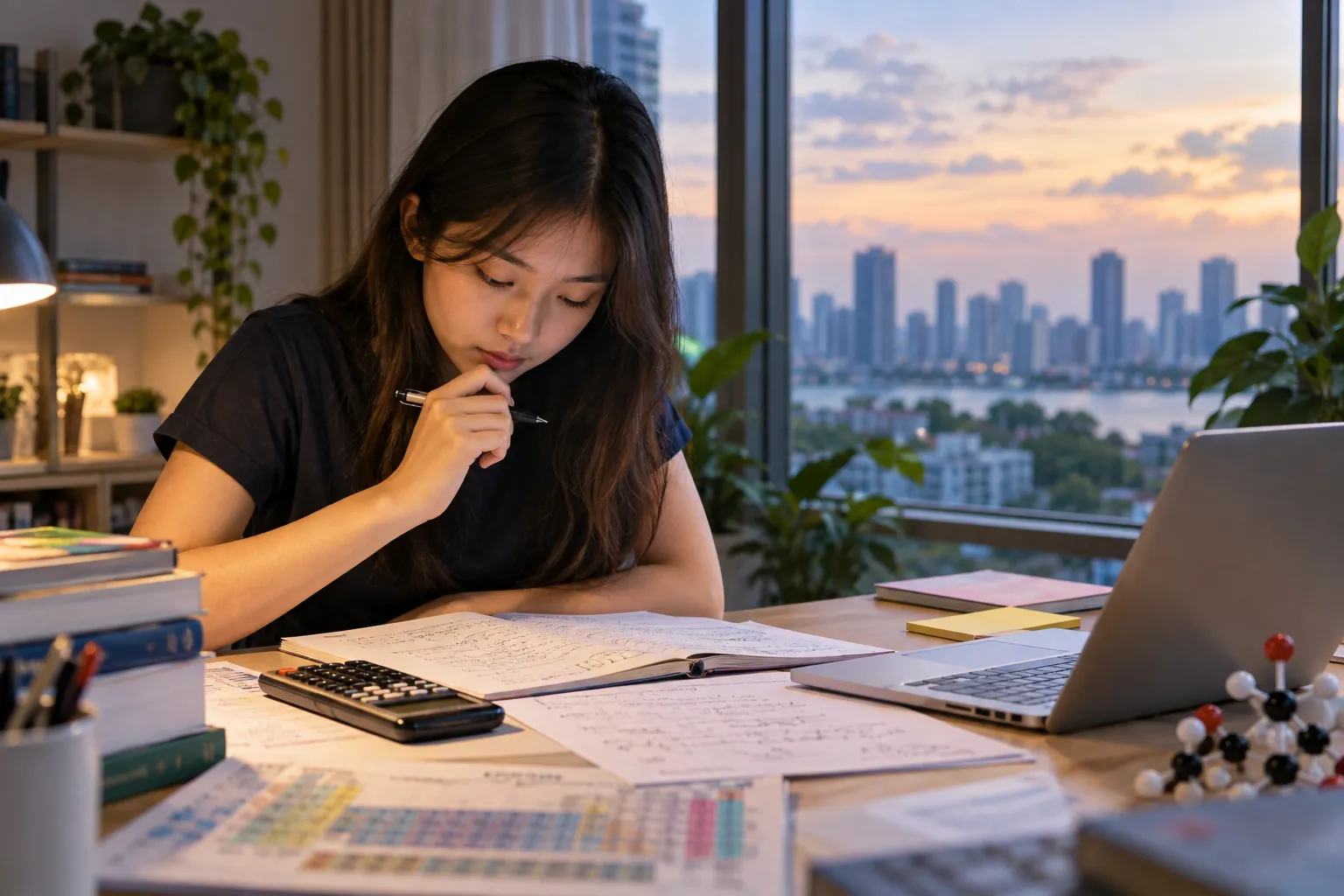 IB Chemistry student in Singapore working through past paper practice and mock exam preparation