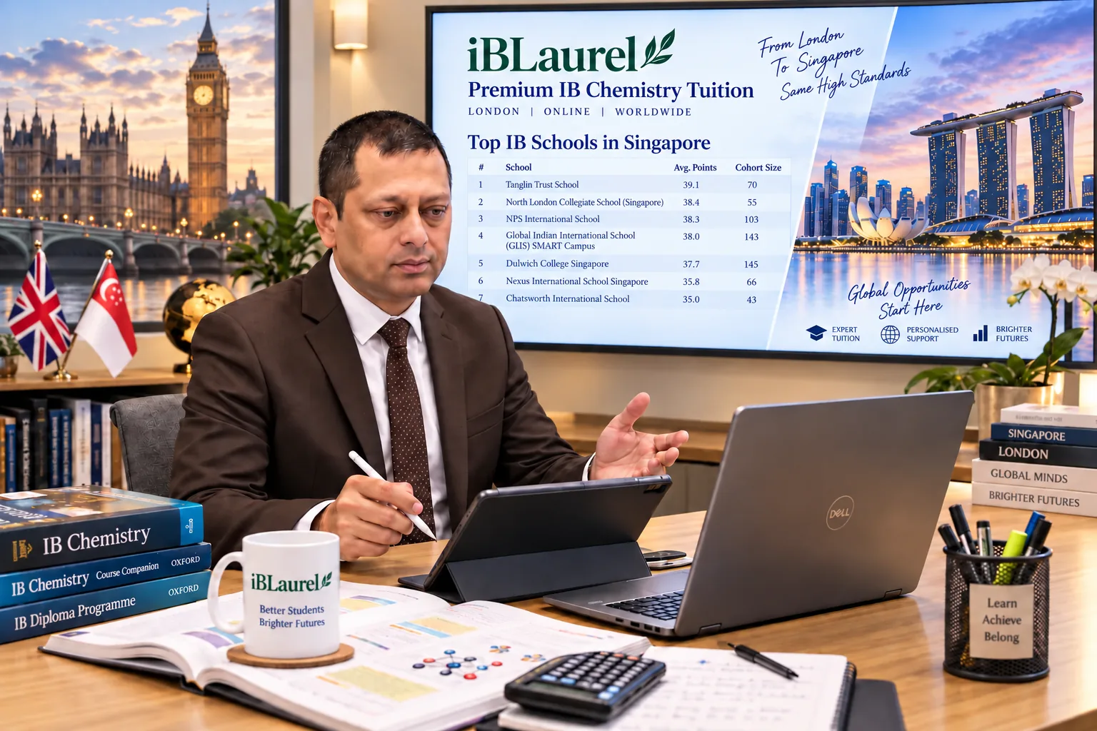 Waseem, expert IB Chemistry tutor, teaching IB HL Chemistry online from London to a student in Singapore
