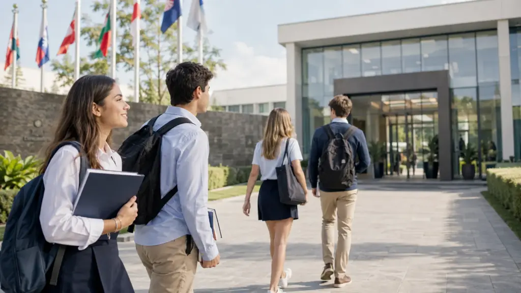 IB Diploma students arriving at an international school at the start of IB Year 1